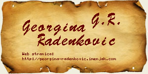 Georgina Radenković vizit kartica
